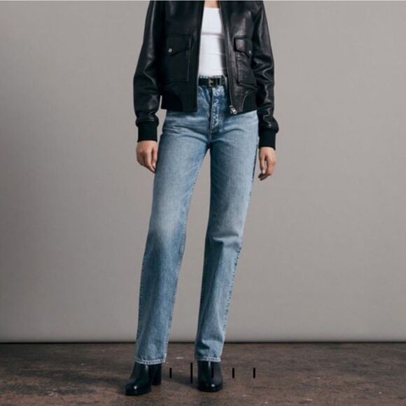 NEW Rag & Bone Alex High-Rise Straight Jeans Gypsum (Medium Wash) - Picture 4 of 10